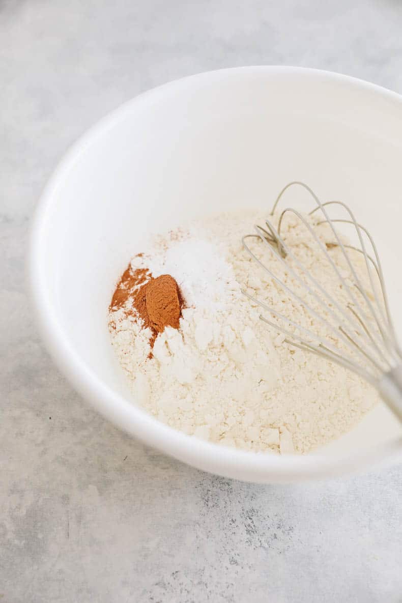 dry ingredients in a mixing bowl