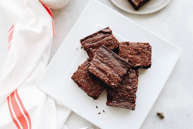 The ultimate grain-free brownie - a healthy brownie recipe made with almond flour, ghee and other nutritious ingredients from The Healthy Maven.