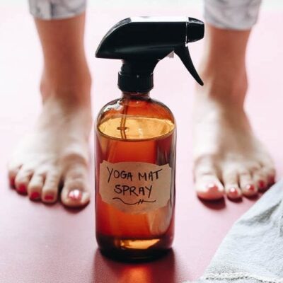 DIY Yoga Mat Cleaner and how to keep your mat clean and healthy after each yoga practice.